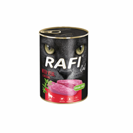 RAFI CAT PATE,  влажный корм для кошек, с телятиной 400g