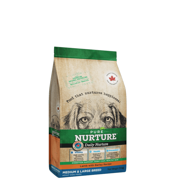PURE NURTURE™ Daily Nurture Power of 3™for adults dog, medium and large breeds, lamb with barley 3kg