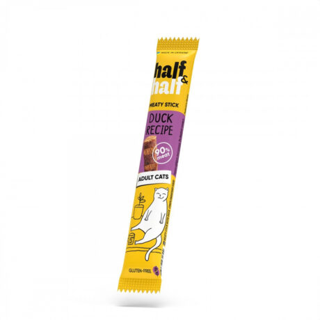 Лакомство Half&Half — мясная палочка с уткой, для кошек