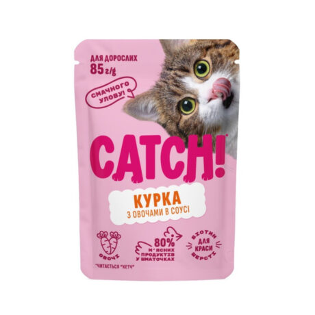 Catch! - влажный корм для кошек, с курицей и овощами в соусе