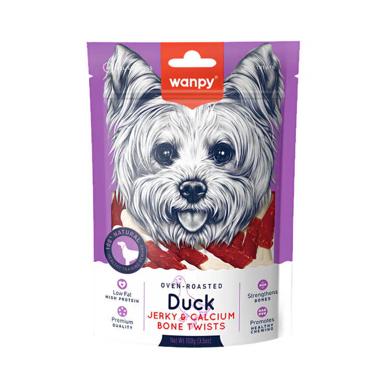 Duck Jerky & Calcium Bone Twists 100g zooland.md