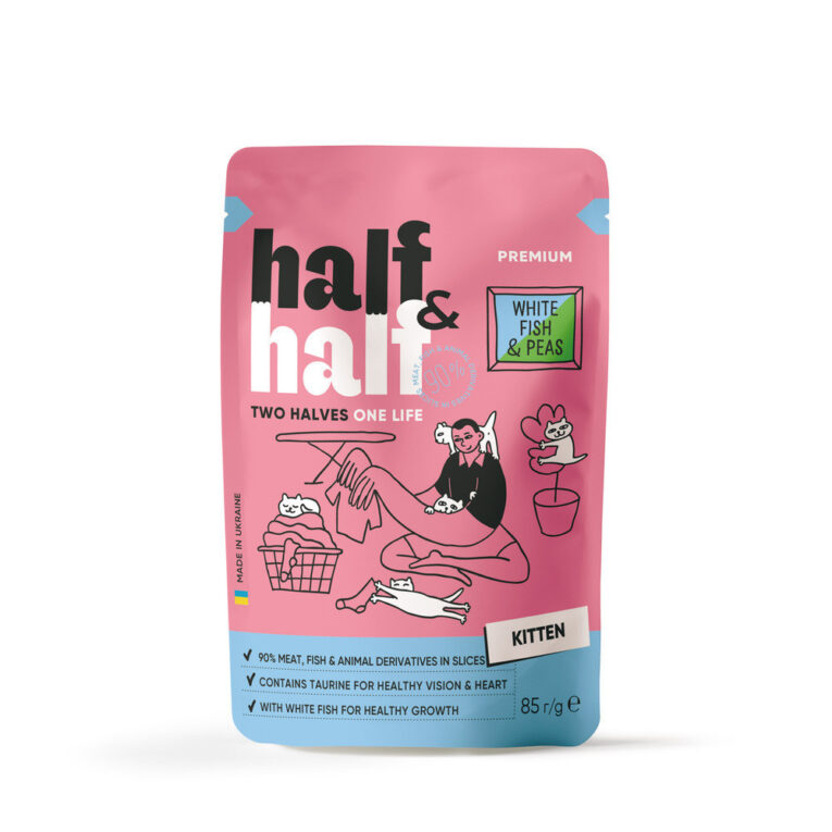 Half&Half white fish and peas in jelly 85 g