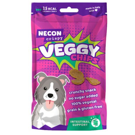 Necon Dog Crispy Veggy Chips Intestinal Support - лакомство для собак, для здоровья пищеварительной системы