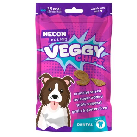 Necon Dog Crispy Veggy Chips Dental - лакомство для собак, для здоровья зубов