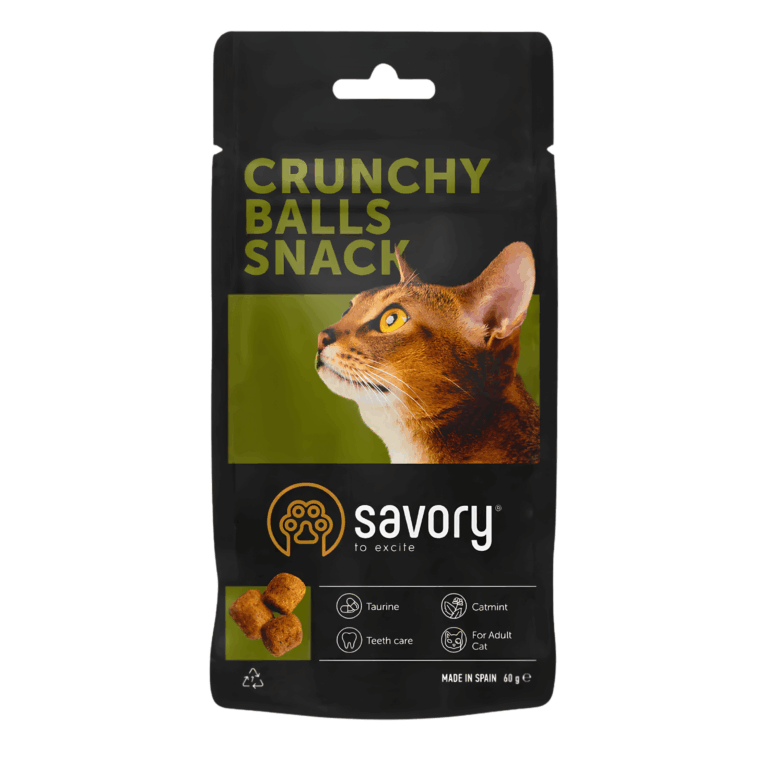 Savory Cats Crunchy Balls for exigent cats with cat mint 60 g zooland.md