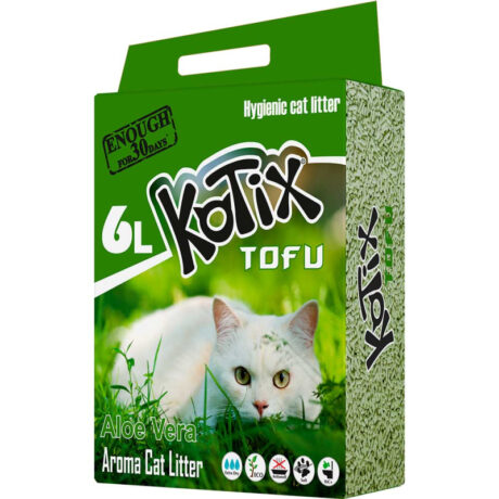 Kotix Tofu Aloe Vera - cоевый наполнитель с ароматом алоэ для кошачьего туалета