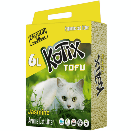 Kotix Tofu Jasmine  — cоевый наполнитель с ароматом жасмина для кошачьего туалета